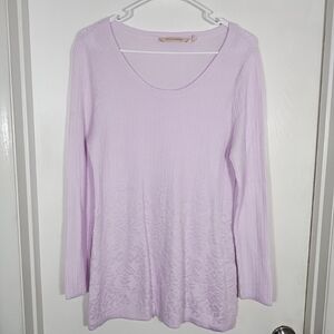 Soft Surroundings Petite Small PS Tunic Top Lilac Purple Lightweight Sweater